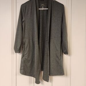 Market & Spruce M Charcoal Open Front Cardigan